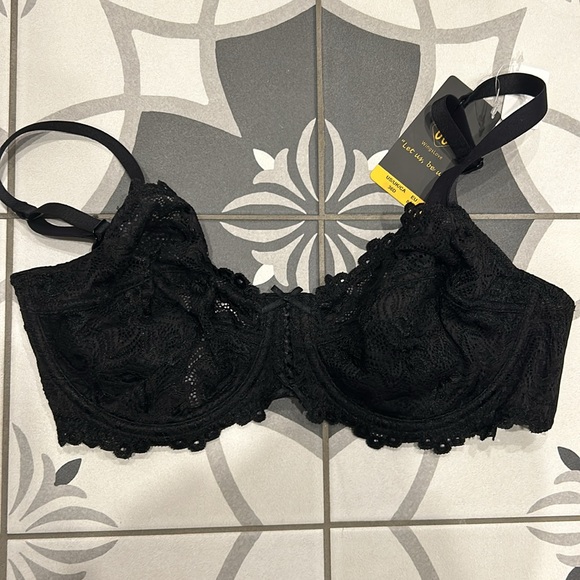 Women's Floral Lace Full Coverage Bra Non-Padded Underwire Sexy Lace Bra - Picture 6 of 9